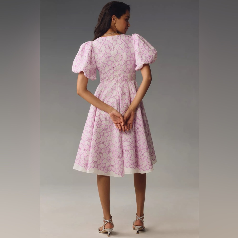 MAC DUGGAL
Puff-Sleeve V-Neck A-Line Knee-Length Dress Anthropologie - Picture 4 of 17